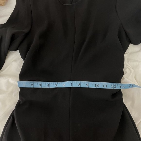 Zara Gathered Black Mini Dress - Picture 4 of 7